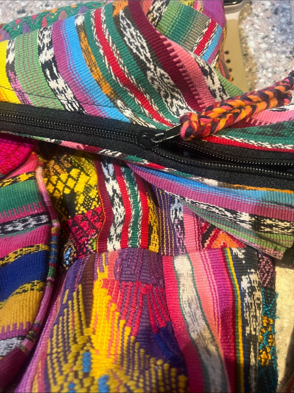 Peruvian patchwork Handwoven Multicolor Boho Crossbody Bag - Picture 8 of 10